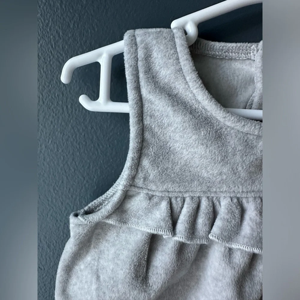🐱 CARTER’S Dress gray with Pink cats girls 12 months baby girl euc